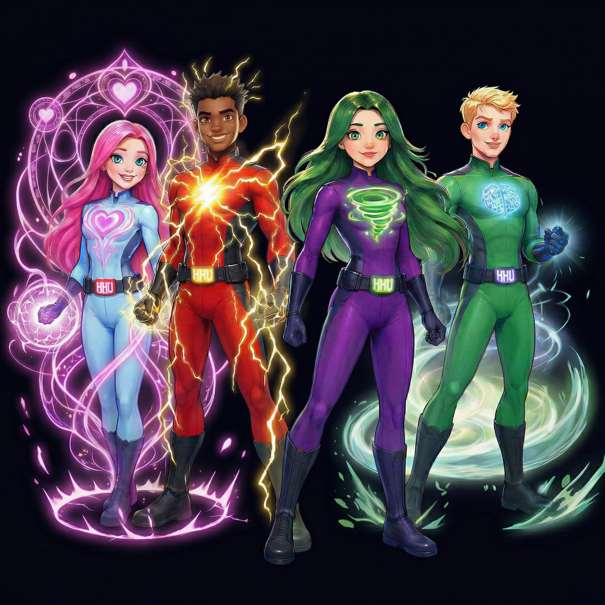 All four HeroHaven heroes together